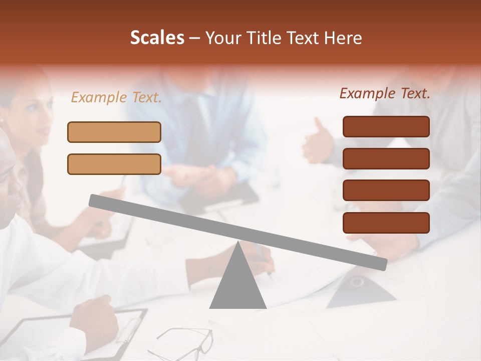 A Group Of People Sitting Around A Table PowerPoint Template