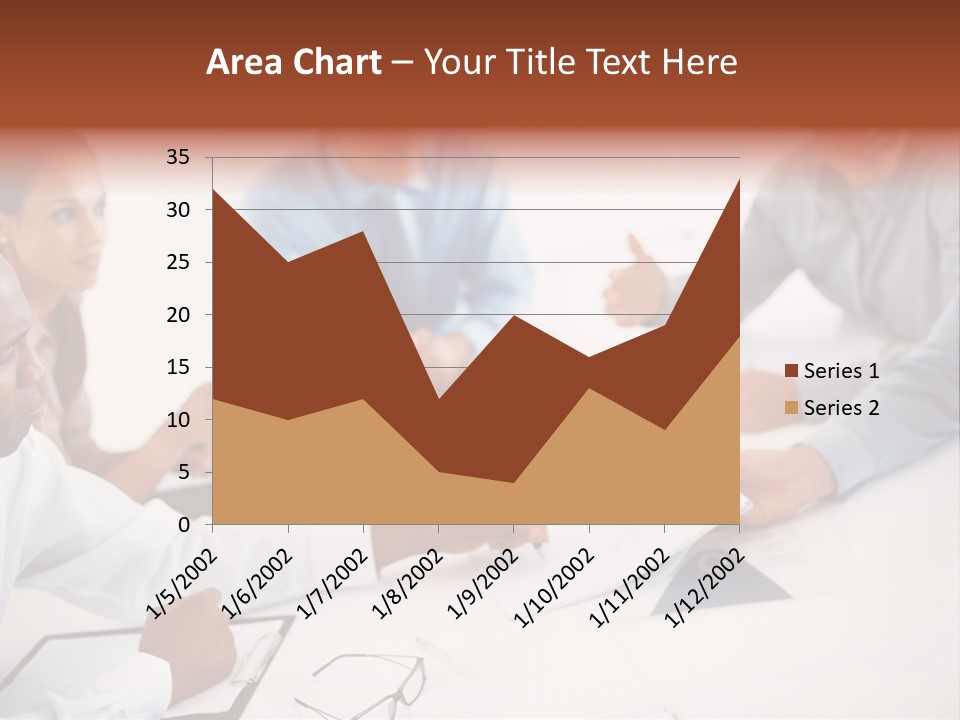 A Group Of People Sitting Around A Table PowerPoint Template