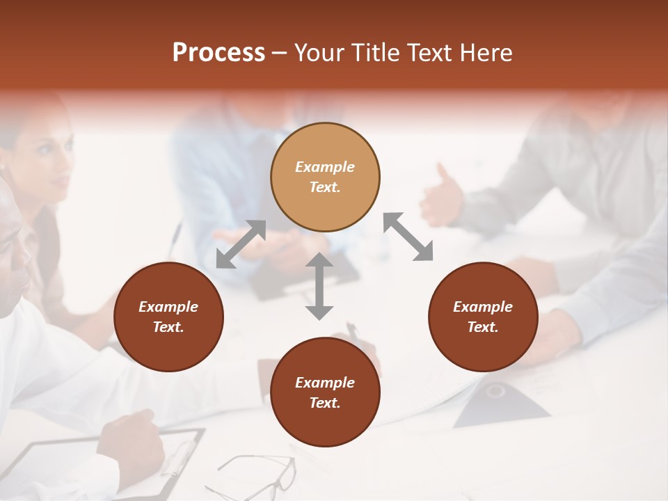 A Group Of People Sitting Around A Table PowerPoint Template