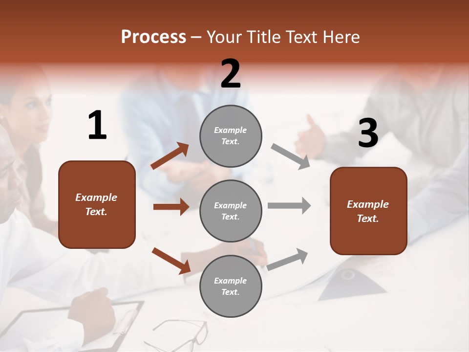 A Group Of People Sitting Around A Table PowerPoint Template
