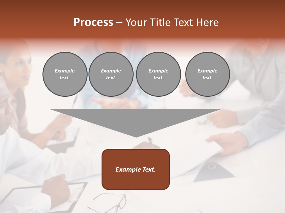 A Group Of People Sitting Around A Table PowerPoint Template