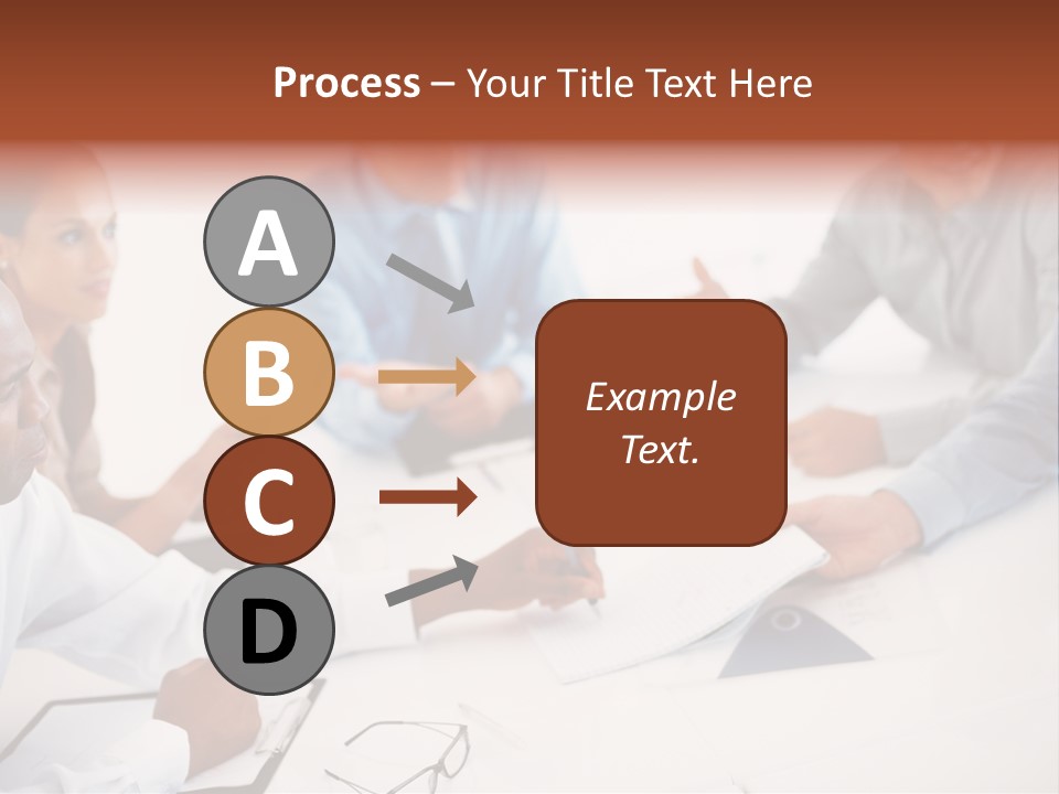 A Group Of People Sitting Around A Table PowerPoint Template