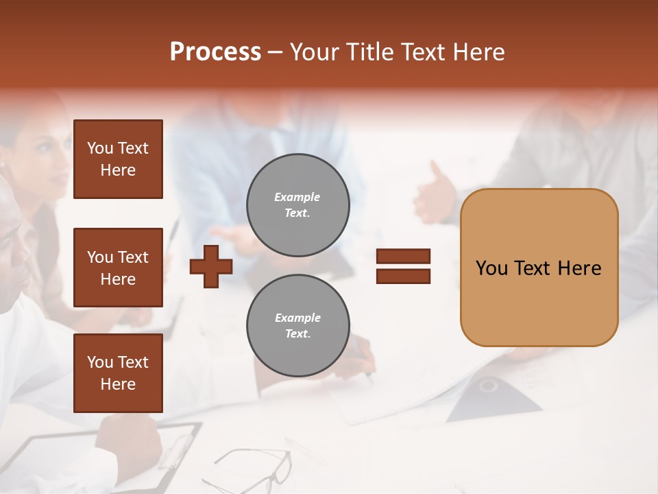 A Group Of People Sitting Around A Table PowerPoint Template