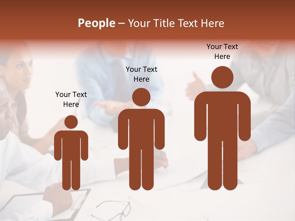 A Group Of People Sitting Around A Table PowerPoint Template