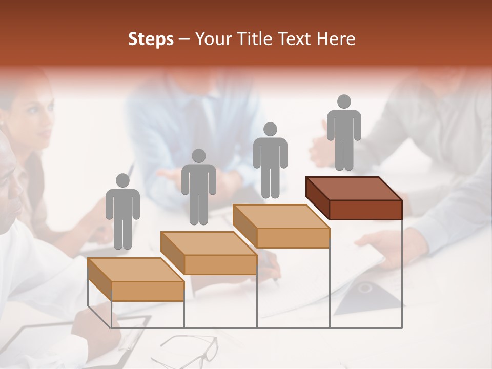 A Group Of People Sitting Around A Table PowerPoint Template