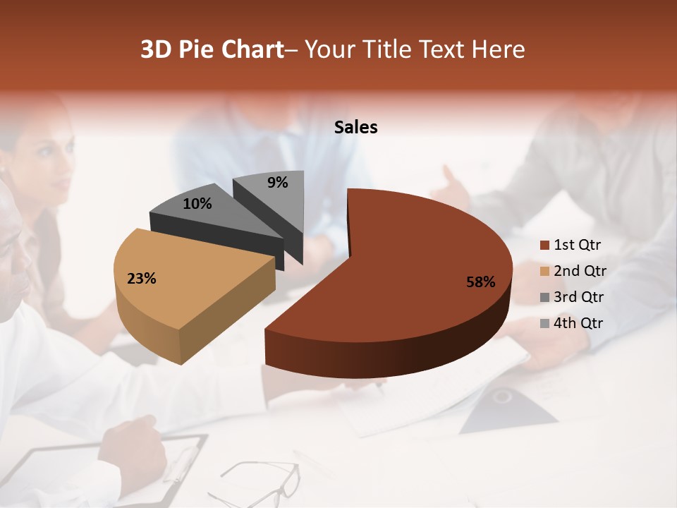 A Group Of People Sitting Around A Table PowerPoint Template