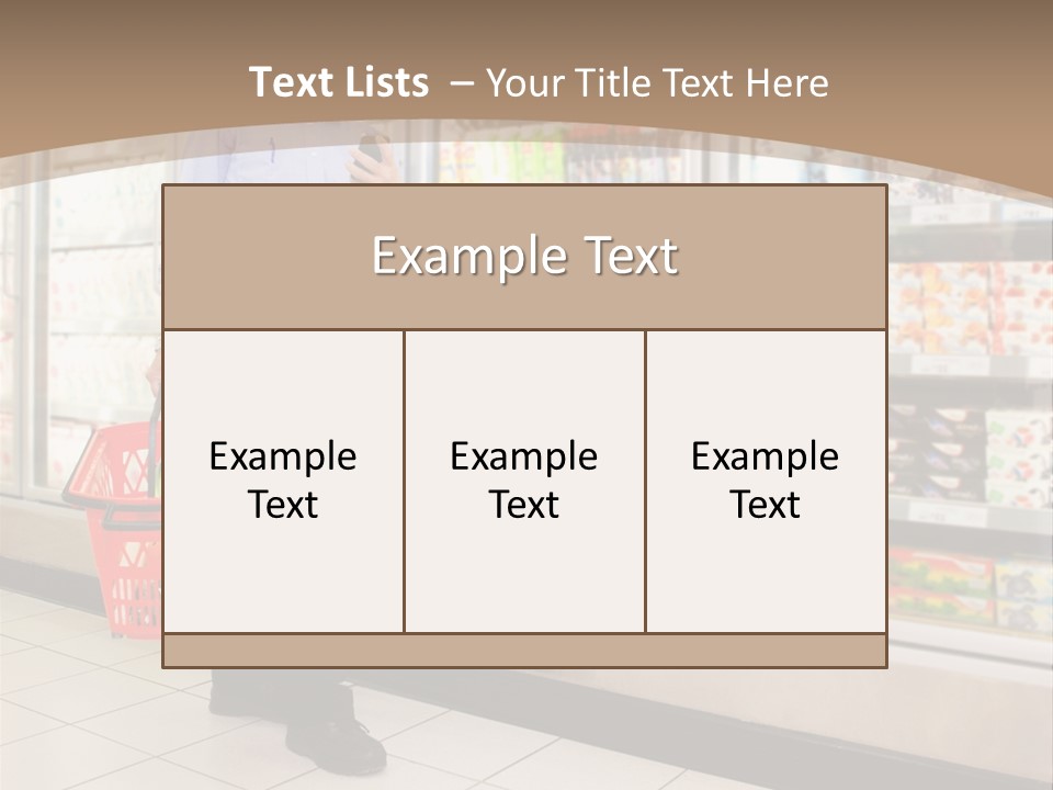 A Man Standing In Front Of A Refrigerator Holding A Shopping Bag PowerPoint Template