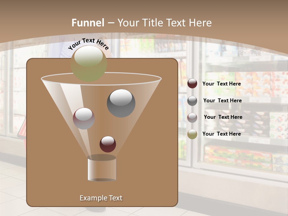 A Man Standing In Front Of A Refrigerator Holding A Shopping Bag PowerPoint Template