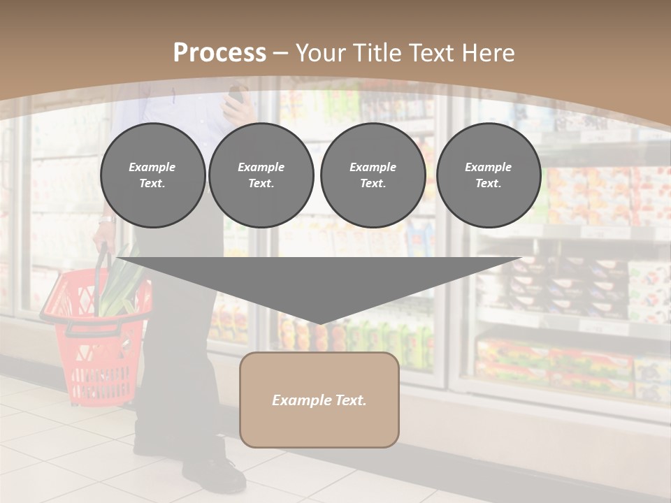 A Man Standing In Front Of A Refrigerator Holding A Shopping Bag PowerPoint Template