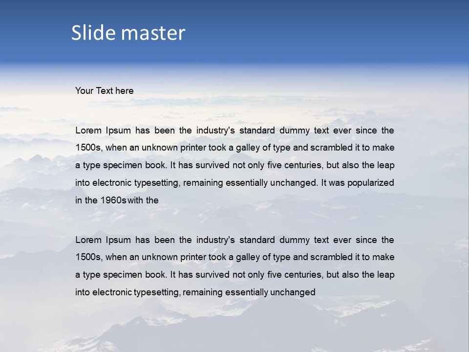 Snow White Glacier PowerPoint Template