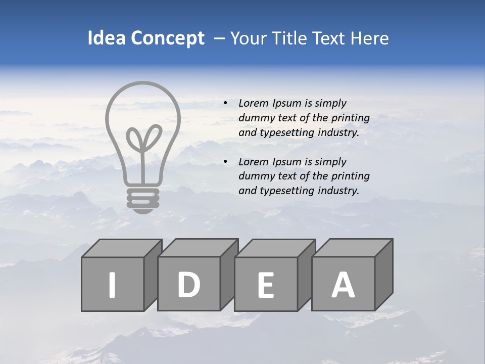 Snow White Glacier PowerPoint Template