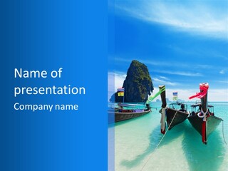 Longtail Transportation Beach PowerPoint Template