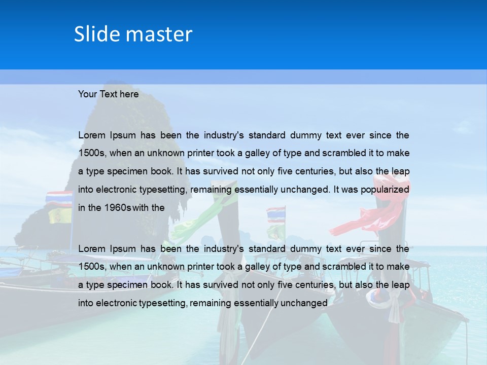 Longtail Transportation Beach PowerPoint Template