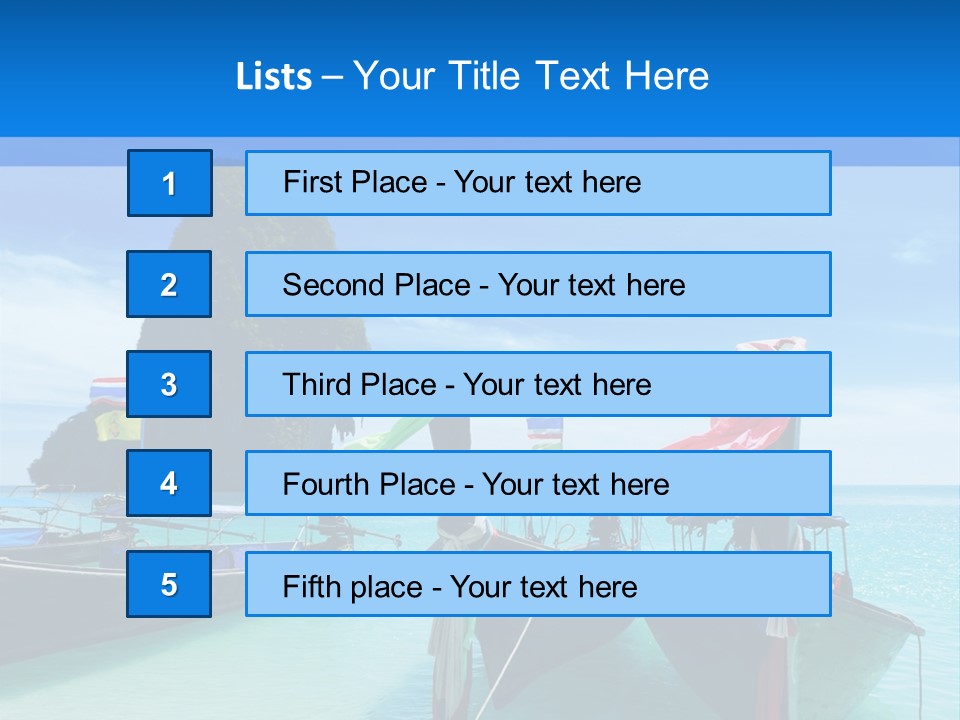 Longtail Transportation Beach PowerPoint Template