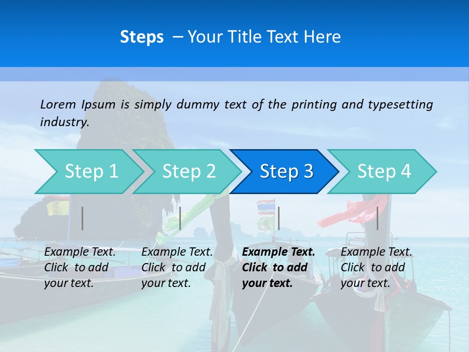 Longtail Transportation Beach PowerPoint Template