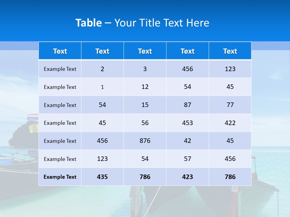 Longtail Transportation Beach PowerPoint Template