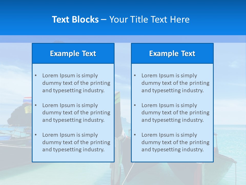 Longtail Transportation Beach PowerPoint Template