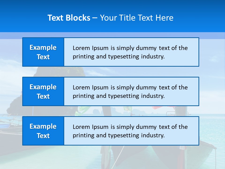 Longtail Transportation Beach PowerPoint Template