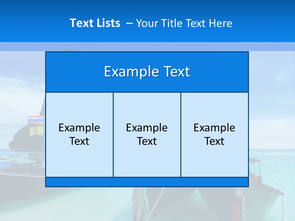 Longtail Transportation Beach PowerPoint Template