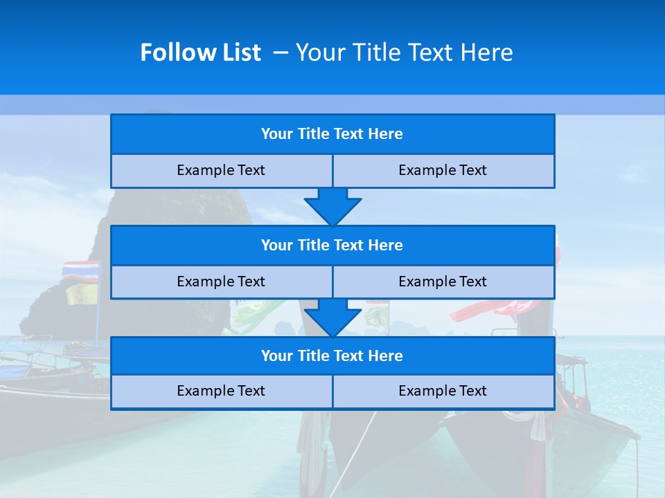 Longtail Transportation Beach PowerPoint Template