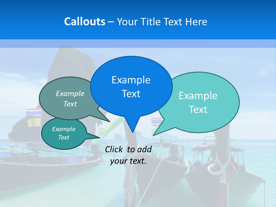 Longtail Transportation Beach PowerPoint Template