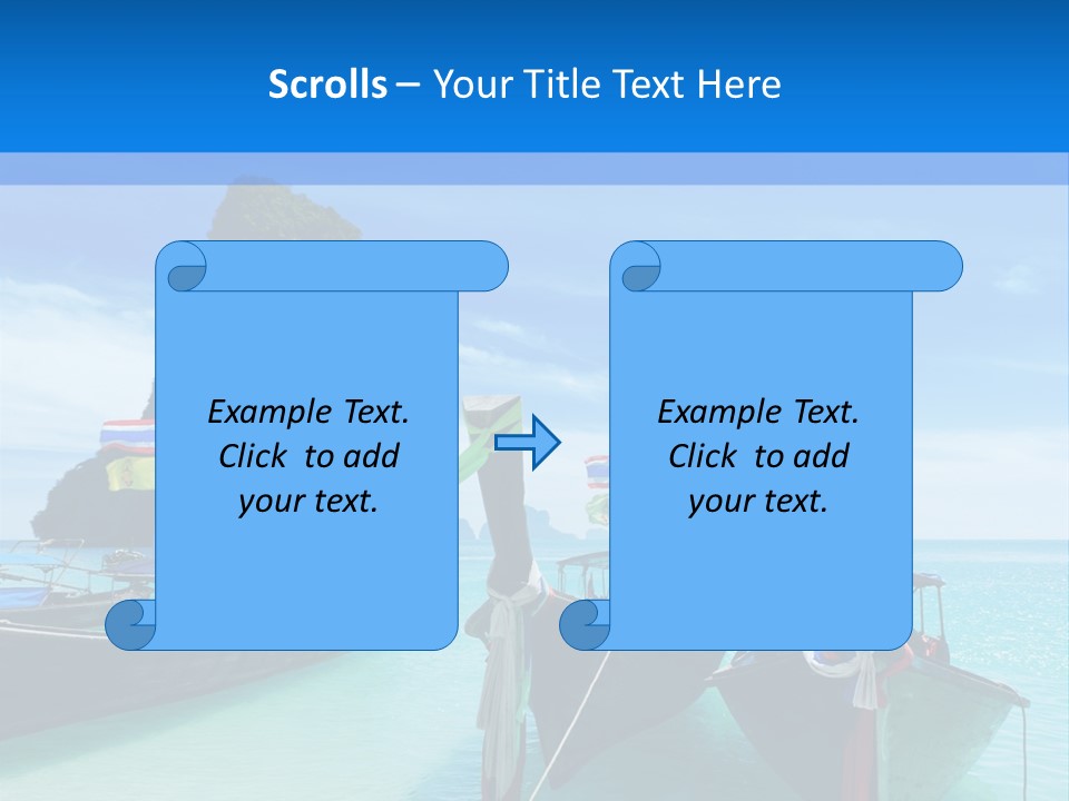 Longtail Transportation Beach PowerPoint Template