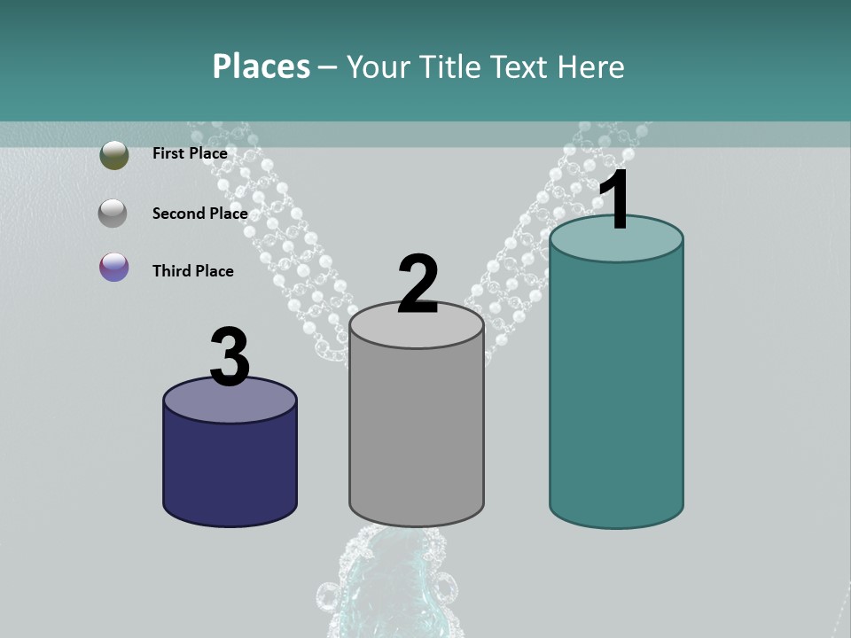 A Necklace On A Mannequin With A Green Stone PowerPoint Template