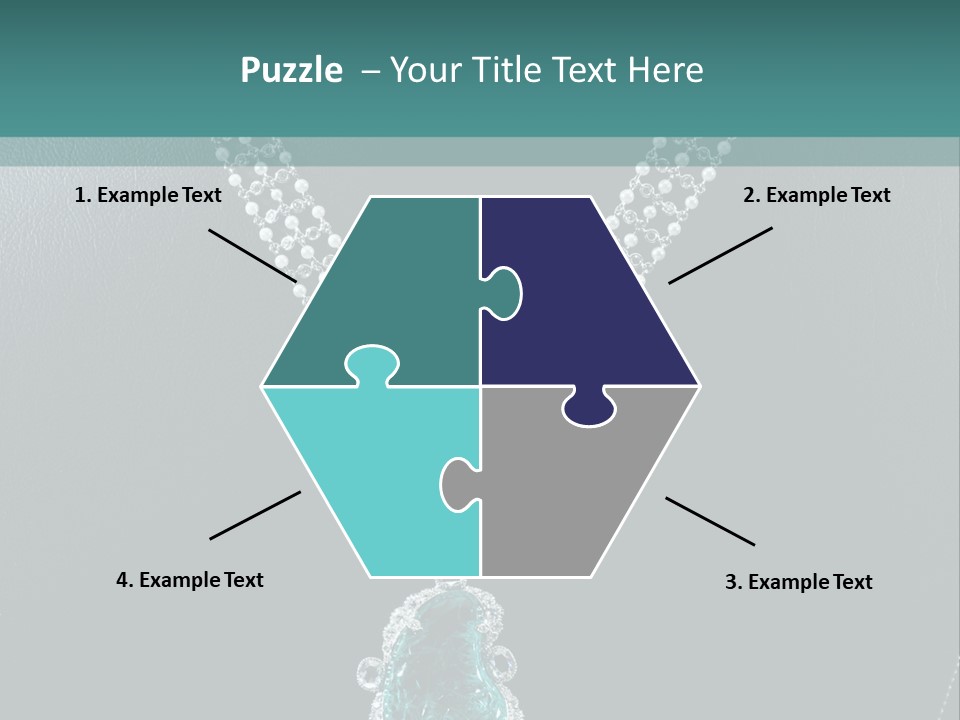 A Necklace On A Mannequin With A Green Stone PowerPoint Template