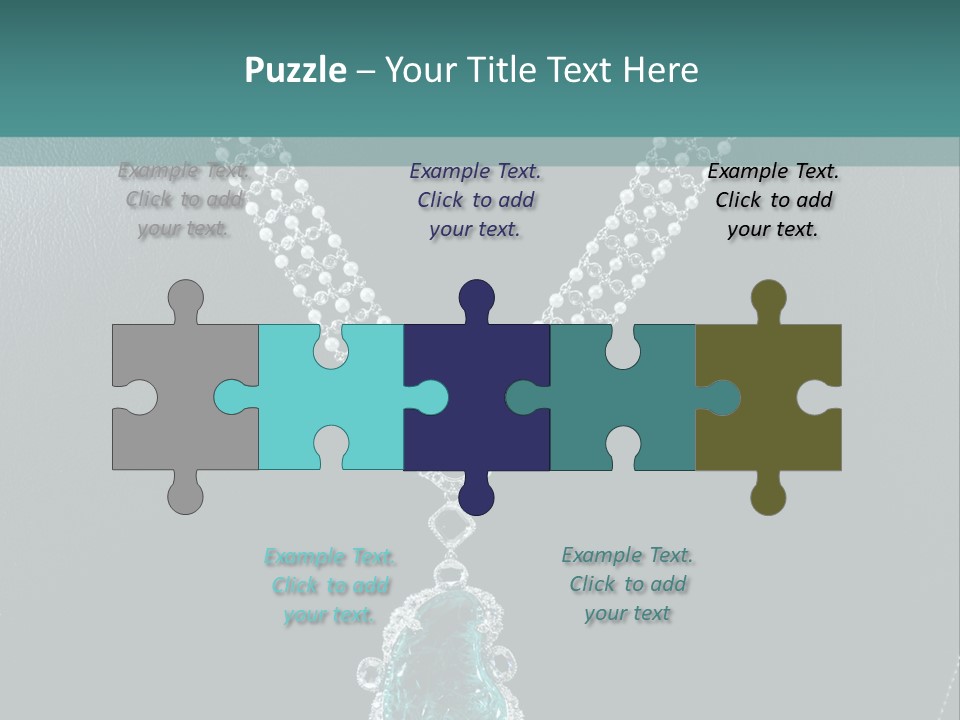 A Necklace On A Mannequin With A Green Stone PowerPoint Template