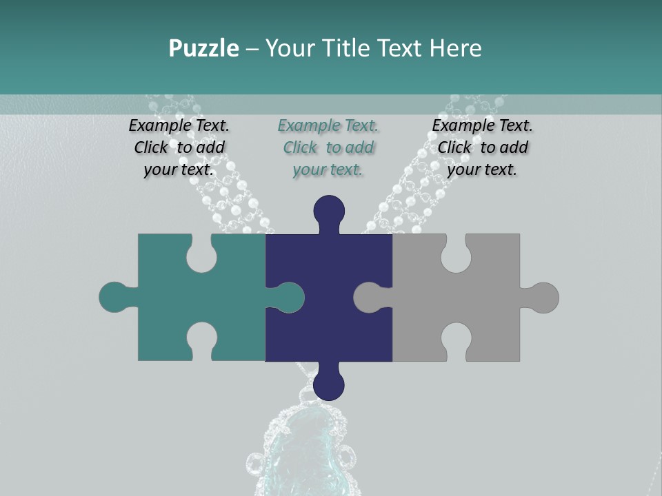 A Necklace On A Mannequin With A Green Stone PowerPoint Template