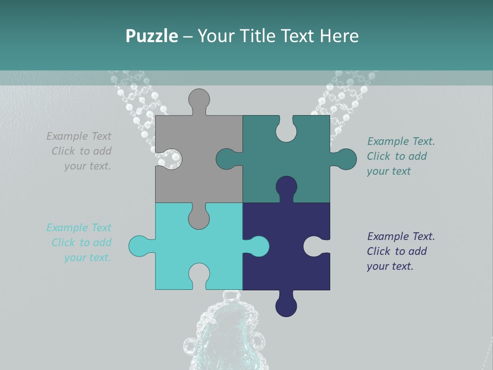 A Necklace On A Mannequin With A Green Stone PowerPoint Template