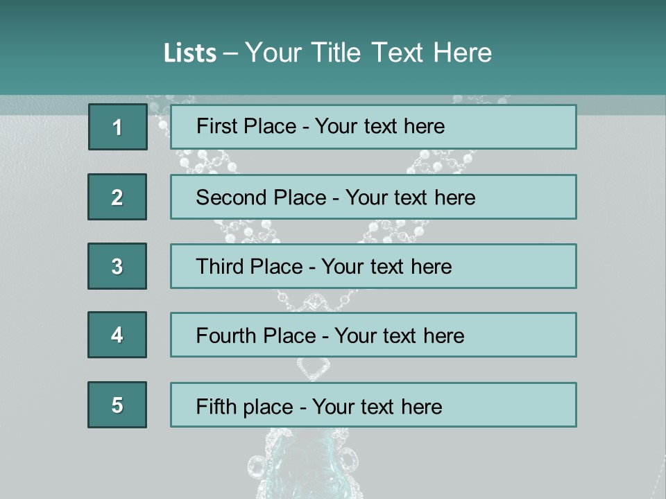 A Necklace On A Mannequin With A Green Stone PowerPoint Template