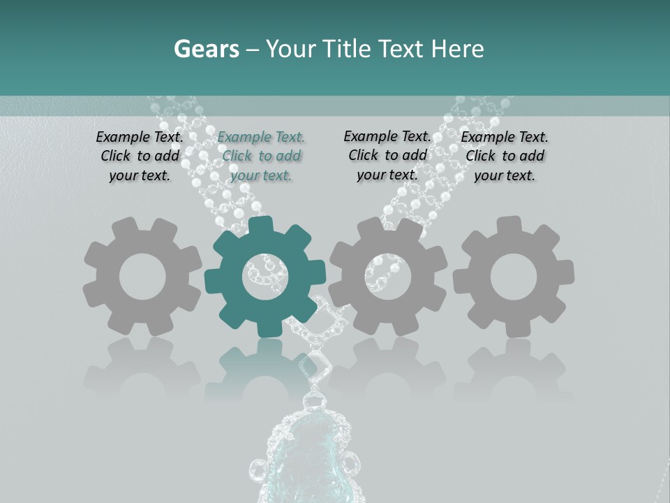 A Necklace On A Mannequin With A Green Stone PowerPoint Template