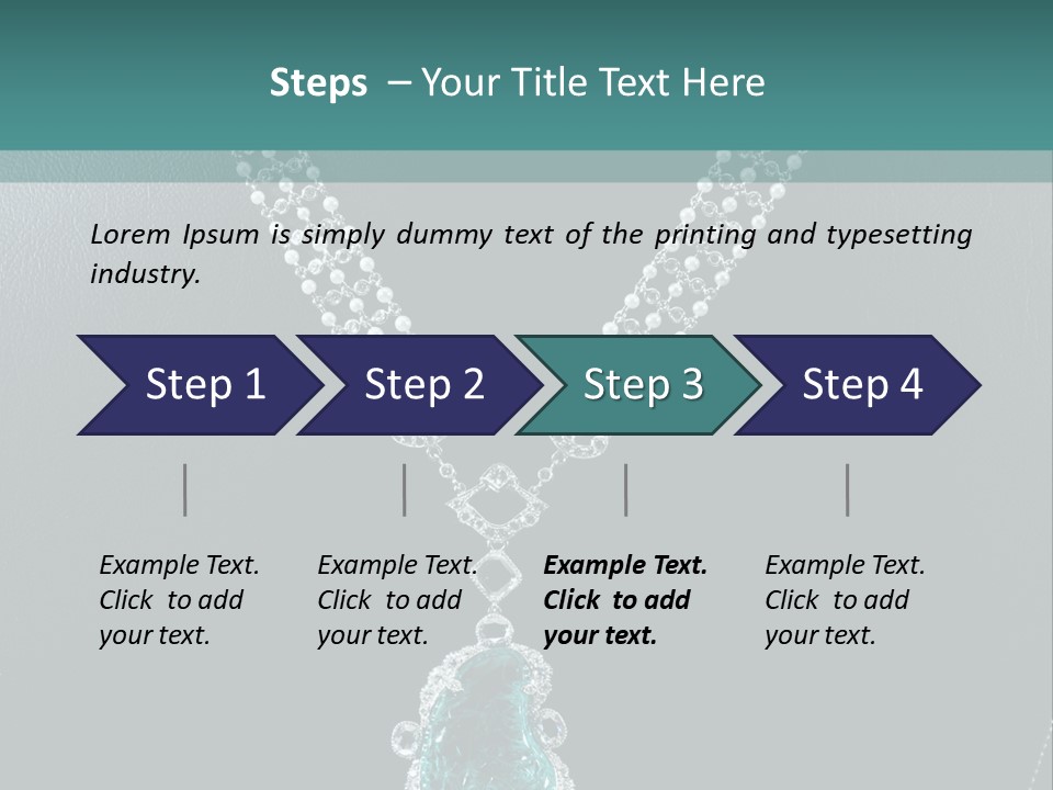 A Necklace On A Mannequin With A Green Stone PowerPoint Template