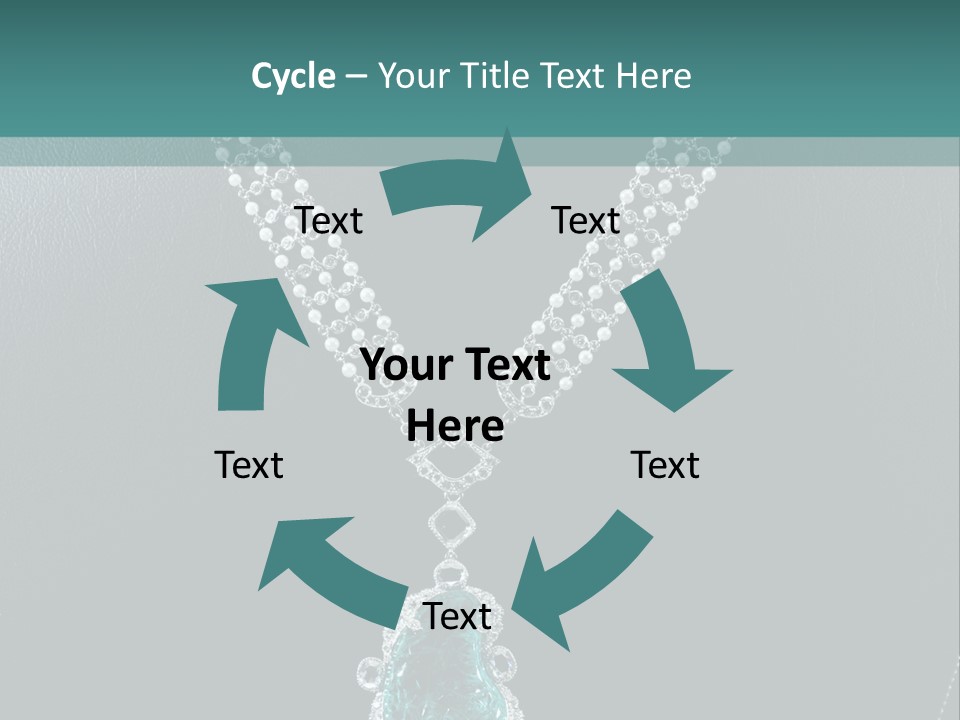 A Necklace On A Mannequin With A Green Stone PowerPoint Template