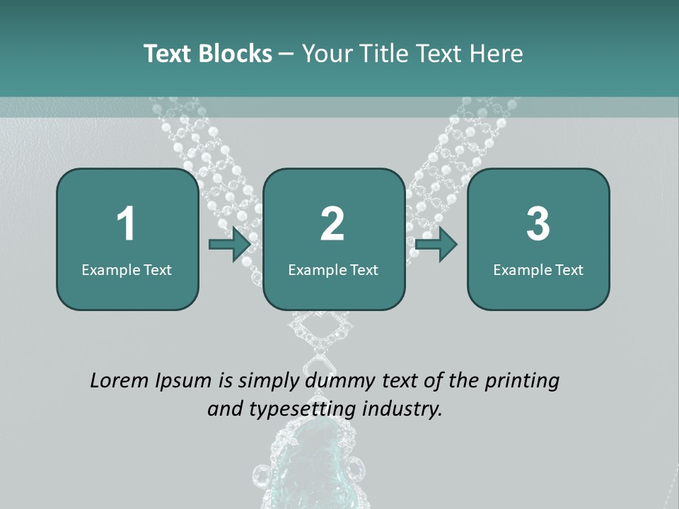 A Necklace On A Mannequin With A Green Stone PowerPoint Template