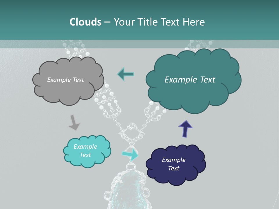 A Necklace On A Mannequin With A Green Stone PowerPoint Template