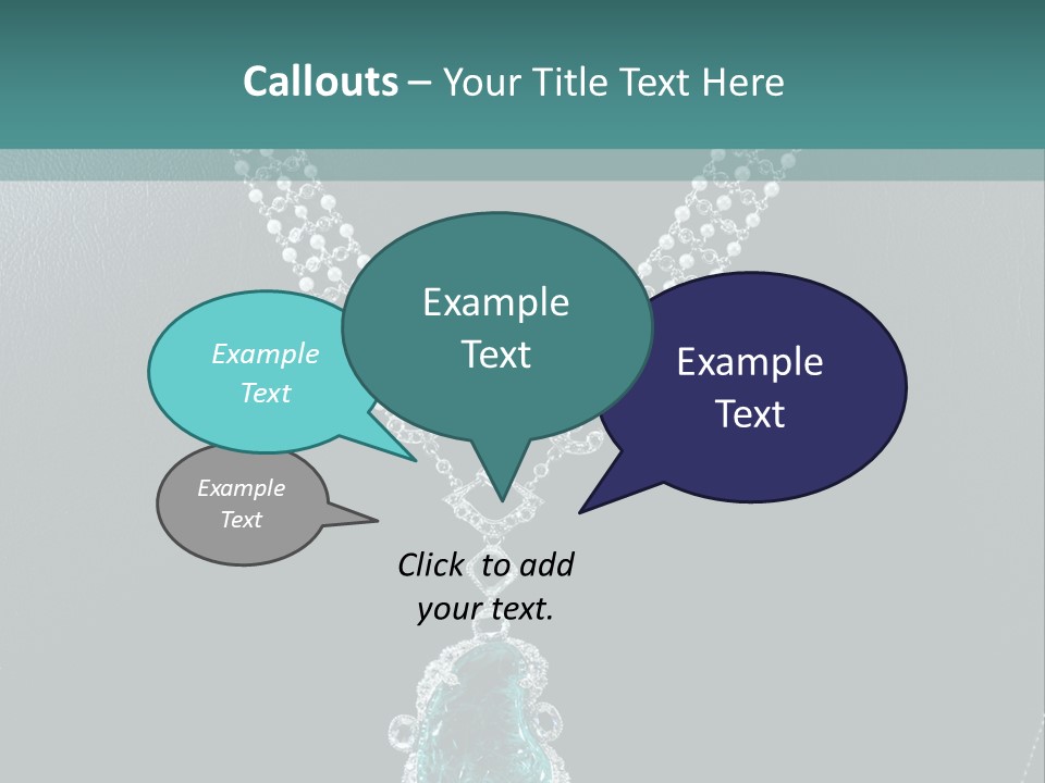 A Necklace On A Mannequin With A Green Stone PowerPoint Template