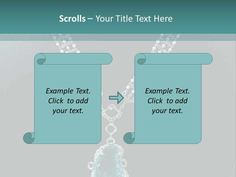 A Necklace On A Mannequin With A Green Stone PowerPoint Template