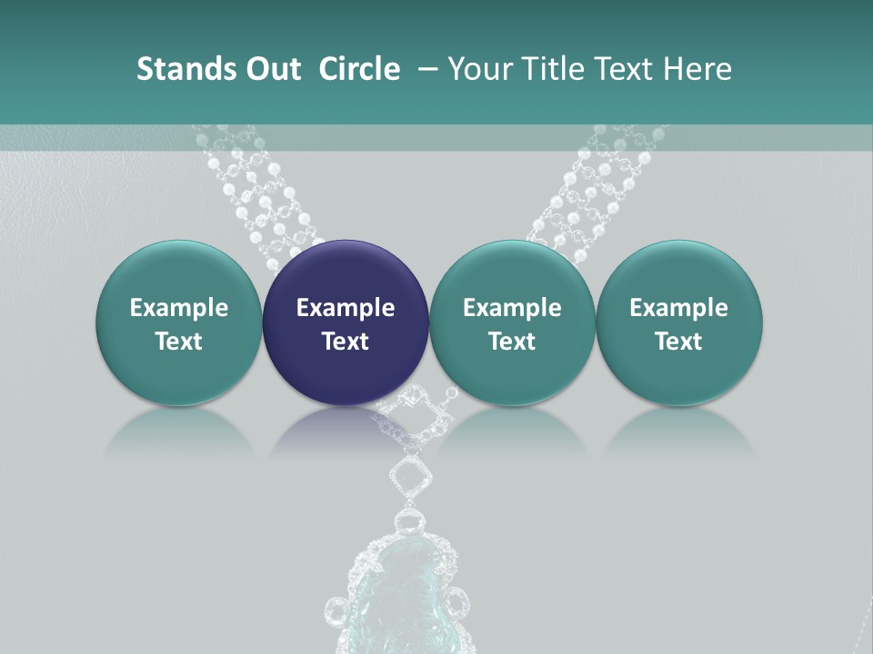 A Necklace On A Mannequin With A Green Stone PowerPoint Template