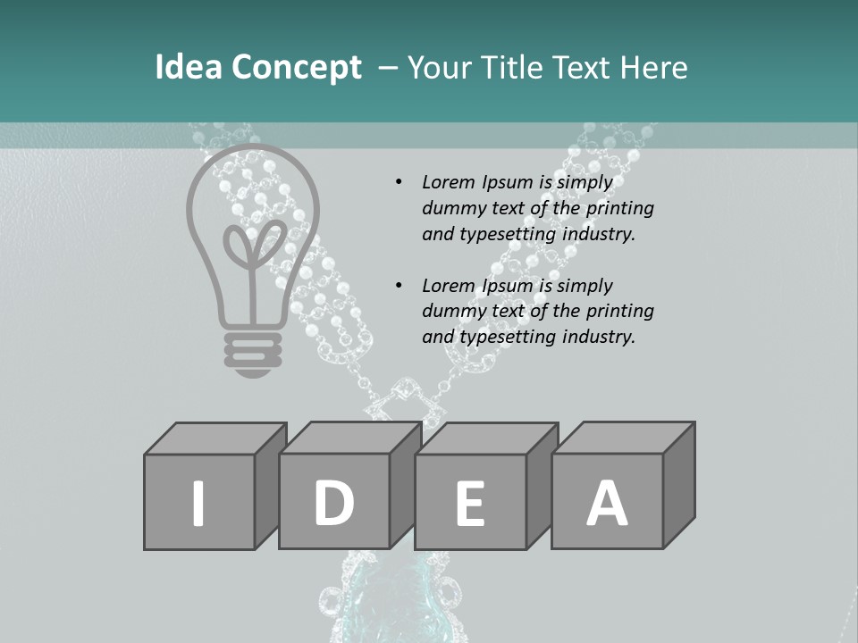 A Necklace On A Mannequin With A Green Stone PowerPoint Template