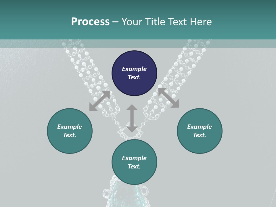 A Necklace On A Mannequin With A Green Stone PowerPoint Template