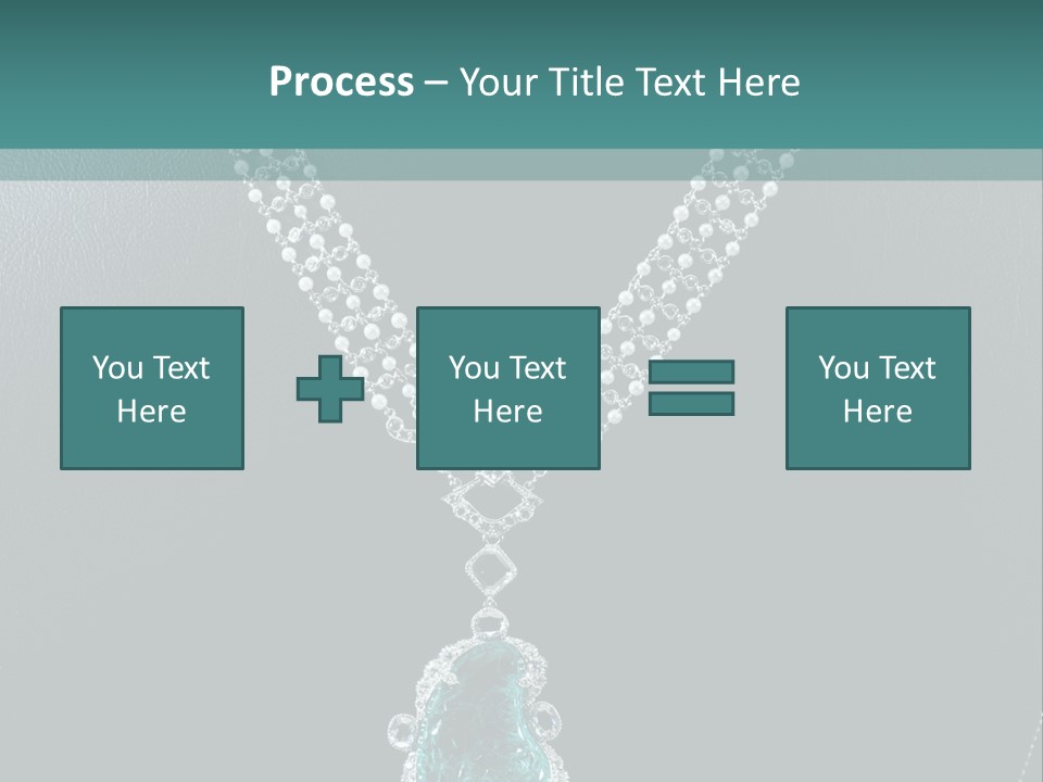 A Necklace On A Mannequin With A Green Stone PowerPoint Template