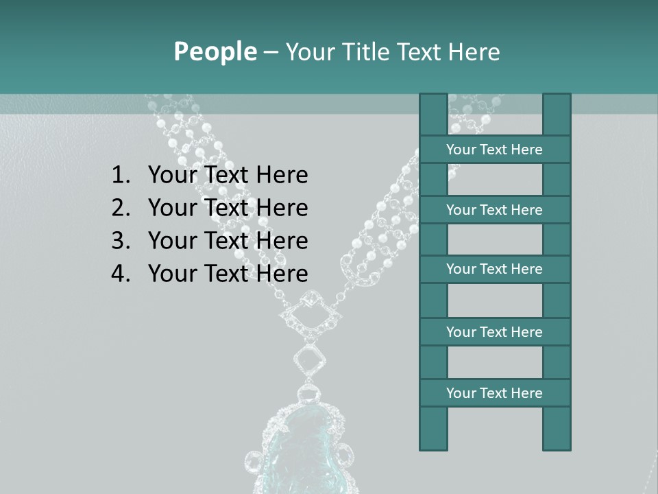 A Necklace On A Mannequin With A Green Stone PowerPoint Template