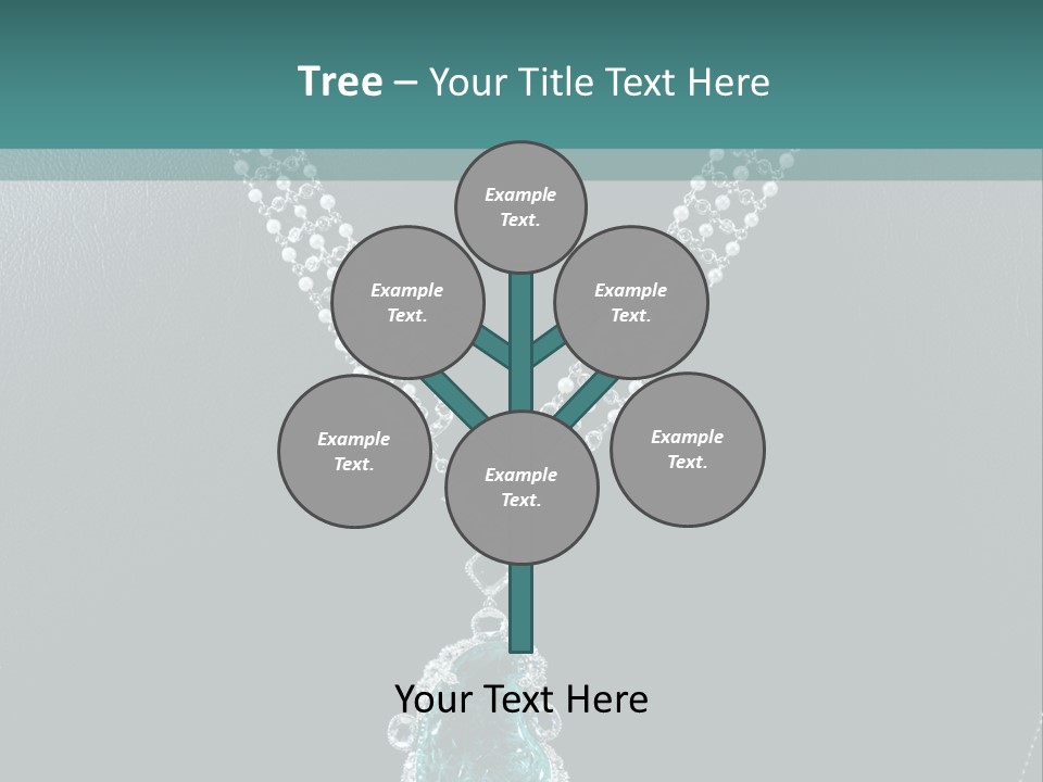 A Necklace On A Mannequin With A Green Stone PowerPoint Template