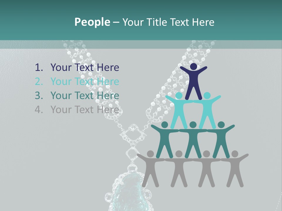 A Necklace On A Mannequin With A Green Stone PowerPoint Template