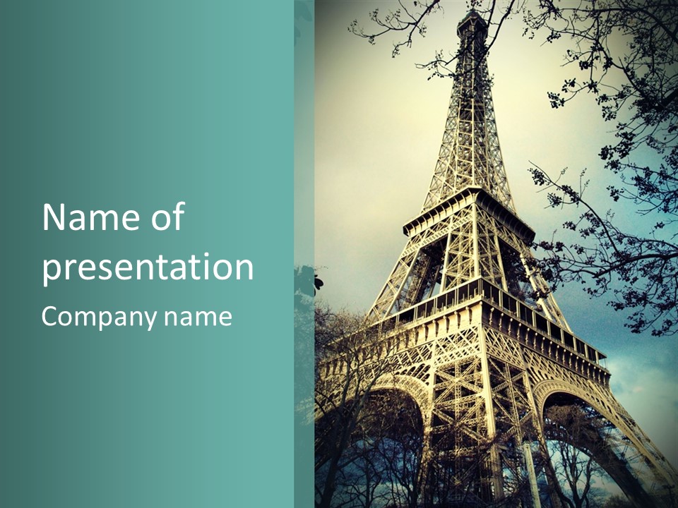 Tower History Iron PowerPoint Template