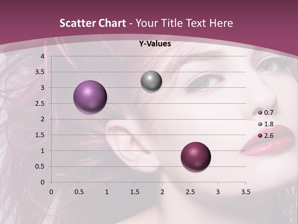 A Woman With Pink Hair And Red Lipstick PowerPoint Template