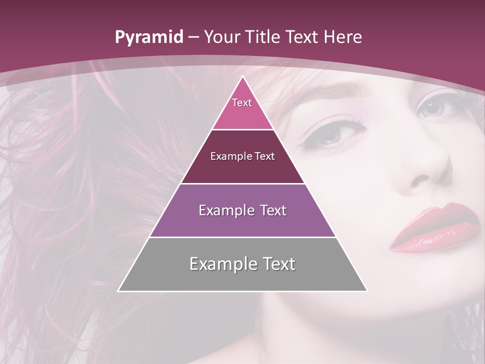 A Woman With Pink Hair And Red Lipstick PowerPoint Template