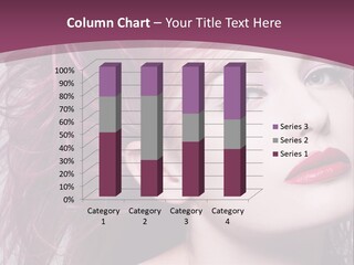 A Woman With Pink Hair And Red Lipstick PowerPoint Template